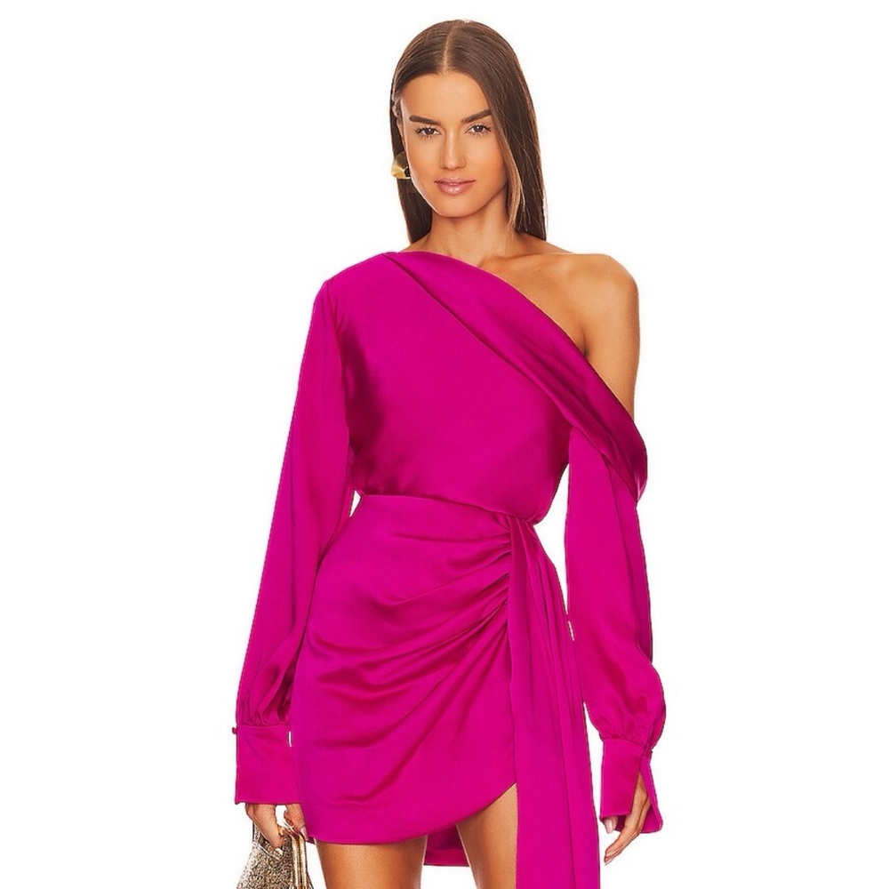 Johnathan SIMKHAI‎ Alice Top and Mae Draped Mini Skirt in Bougainvillea